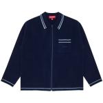 Свитер Supreme Zip Up Polo Sweater, Navy - фото