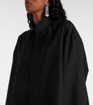 Платье-рубашка из хлопка с подвесками Balenciaga, черный - фото 4