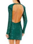 Мини-платье с пайетками Mac Duggal, цвет Emerald - фото 2
