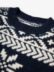 Вязаный свитер в стиле фэр-айл The Little Tailor, Navy/Cream - фото 6