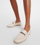 Кожаные лоферы Brunello Cucinelli, зеленый - фото 4