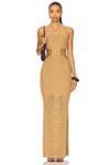 Макси-платье Parisa Tularosa, camel - фото 2