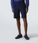 Шорты из плиссированной шерстяной ткани сирсакер Rubinacci, синий - фото 3