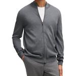 Кардиган на молнии Boss Fine knit HUGO BOSS, серый - фото 3