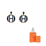 HERMES Лакированные серьги с кантом Women's Blue - фото