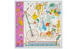 HERMES Шёлковый шарф, White/Pink Purple/Multicolor - фото 5