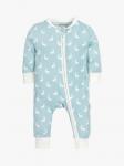 Комбинезон на молнии с принтом Little Tailor Baby Hare, синий - фото