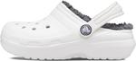 Сабо Classic Lined Clog Crocs, цвет White/Grey - фото 4
