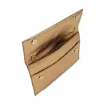 Кожаный клатч Patrizia Pepe, золотой - фото 3