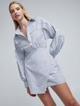 Платье-рубашка BWLDR EVA, темно-синий/белый - фото 9