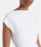 Топ с баской Alaïa, Blanc - фото 4