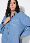 Блуза Studio Untold HEART-STICKEREI, Blue Denim - фото 3