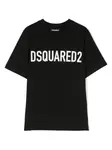 Футболка с логотипом DSQUARED2 KIDS, черный - фото