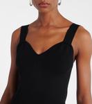 Тиковое вязаное платье миди Max Mara, черный - фото 4