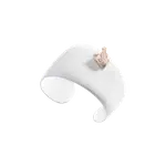 Браслет-кафф Dada Arrigoni Happy frog белый с розовым золотом и бриллиантами - фото