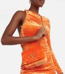 Маленькая бархатная сумка через плечо Virtus Versace, Orange-Oro Versace - фото 2