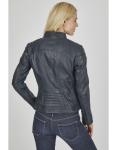 Кожаная куртка 7eleven Vigni, темно синий - фото 3