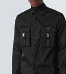 Рубашка из переработанного нейлона Prada, черный - фото 5