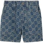 Джинсовые шорты FW25 для малышей GUCCI, синий - фото 2