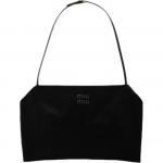 MIU MIU Женская майка черного цвета - фото