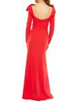 Платье-русалка с бантом на плечах Mac Duggal, красный - фото 2