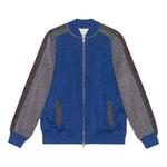 Куртка wool lam bomber jacket 'blue red multicolor' Gucci, синий - фото
