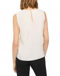Шелковый топ без рукавов Theory, слоновая кость/кремовый - фото 2