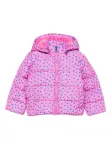 Стеганый пуховик с принтом Stella Mccartney Kids, розовый - фото