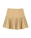 Короткая юбка с рюшами Sandro, бежевый - фото 5