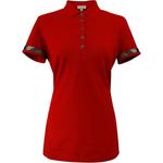 Футболка поло женская красная Burberry - фото