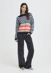 Джемпер PULZ ZABENA STRIPED PULLOVER, Navy Multi Striped Melange/Blue - фото 2