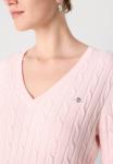 Джемпер CABLE V NECK GANT, светло-розовый - фото 8