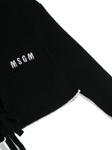 MSGM Kids кардиган с вышитым логотипом, черный - фото 3
