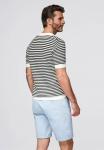 Поло Ombre BUTTONLESS WITH NAUTICAL STRIPES, Balck And White/Black - фото 3