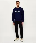 Толстовка regular fit A.P.C, индиго - фото 2