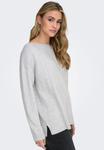 Джемпер ONLY ONLWINNIE BOATNECK, Light Grey Melange/Mottled Light Grey - фото 5