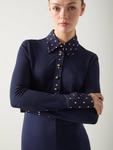 Платье Rita с отделкой в горошек L.K.Bennett, Navy/Ivory - фото 5