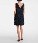 Мини-платье с бахромой Brunello Cucinelli, синий - фото 3