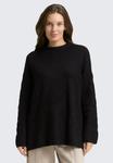Джемпер TOM TAILOR OVERSIZE MIT GLITZER-EFFEKT, Black Lurex Knit/Black - фото