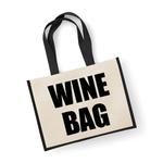 Большая джутовая сумка Мешок для вина Черная сумка 60 SECOND MAKEOVER, черный - фото