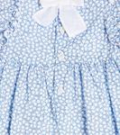 Детское хлопковое платье с принтом Il Gufo, синий - фото 3