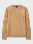 Свитер Harmony Cable Knit Wool Rich Crew Clothing, Camel Brown - фото 5