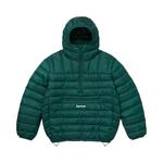 Куртка Supreme Micro Down Half Zip Hooded Pullover, Dark Green - фото