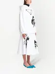 Худи с кулиской и графичным принтом Prada, белый - фото 3