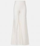 Брюки-клеш из чистой шерсти Nina Ricci, Cream - фото