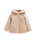 Двустороннее детское пальто с капюшоном Dadati, бежевый - фото