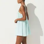 Мини-платье SS25 из хлопкового вуаля Skims, синий - фото 6