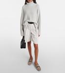 Хлопковый свитер с высоким воротом Brunello Cucinelli, Fog - фото 2