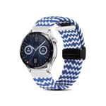Biaodaige Часы Strap COROS Compatibility Nylon Material, Wave Pattern Blue White - фото