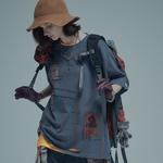 Футболка унисекс Swag A Square Root, серый/синий - фото 3